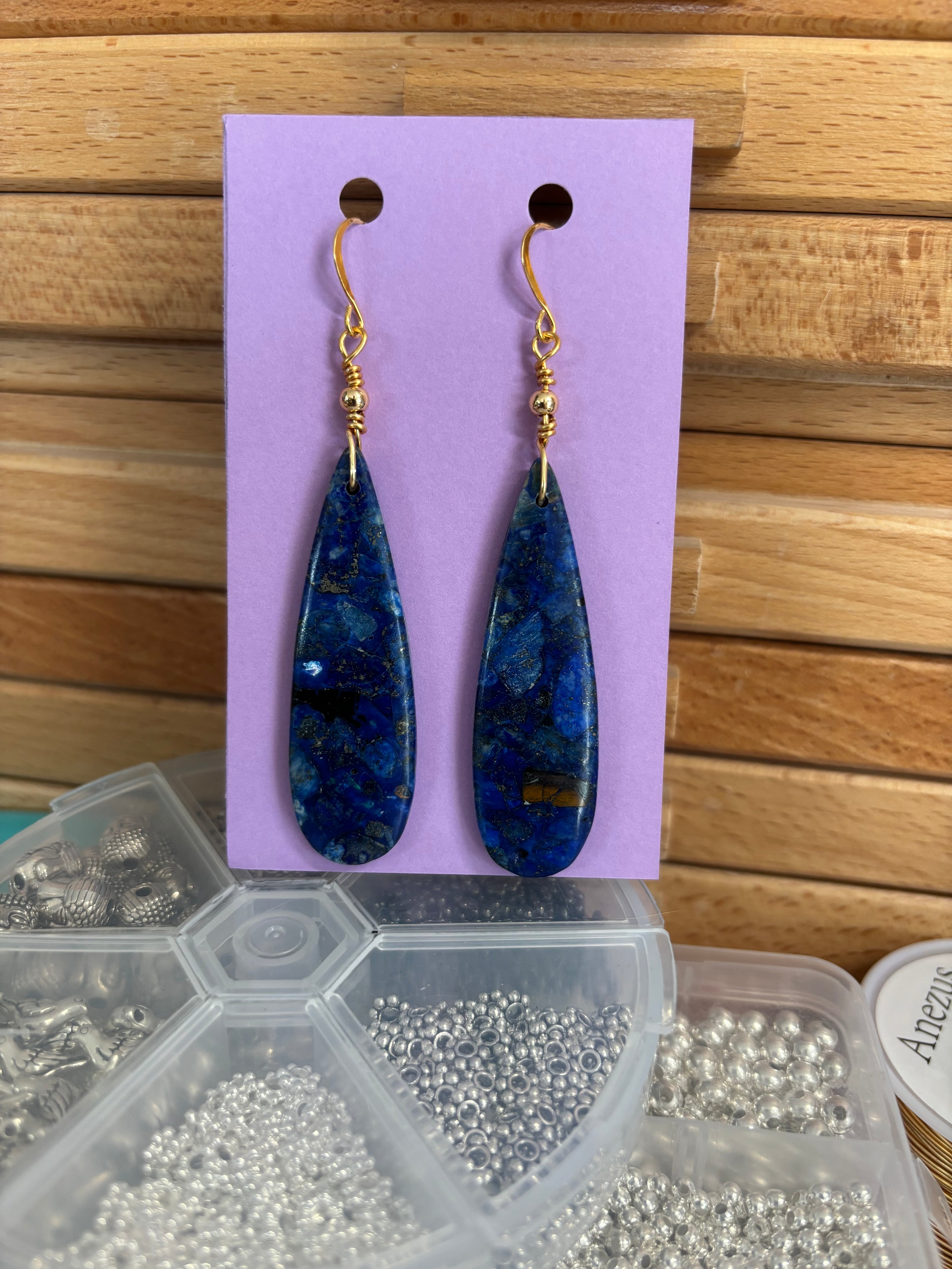 Lapis Lazuli Drop Earrings