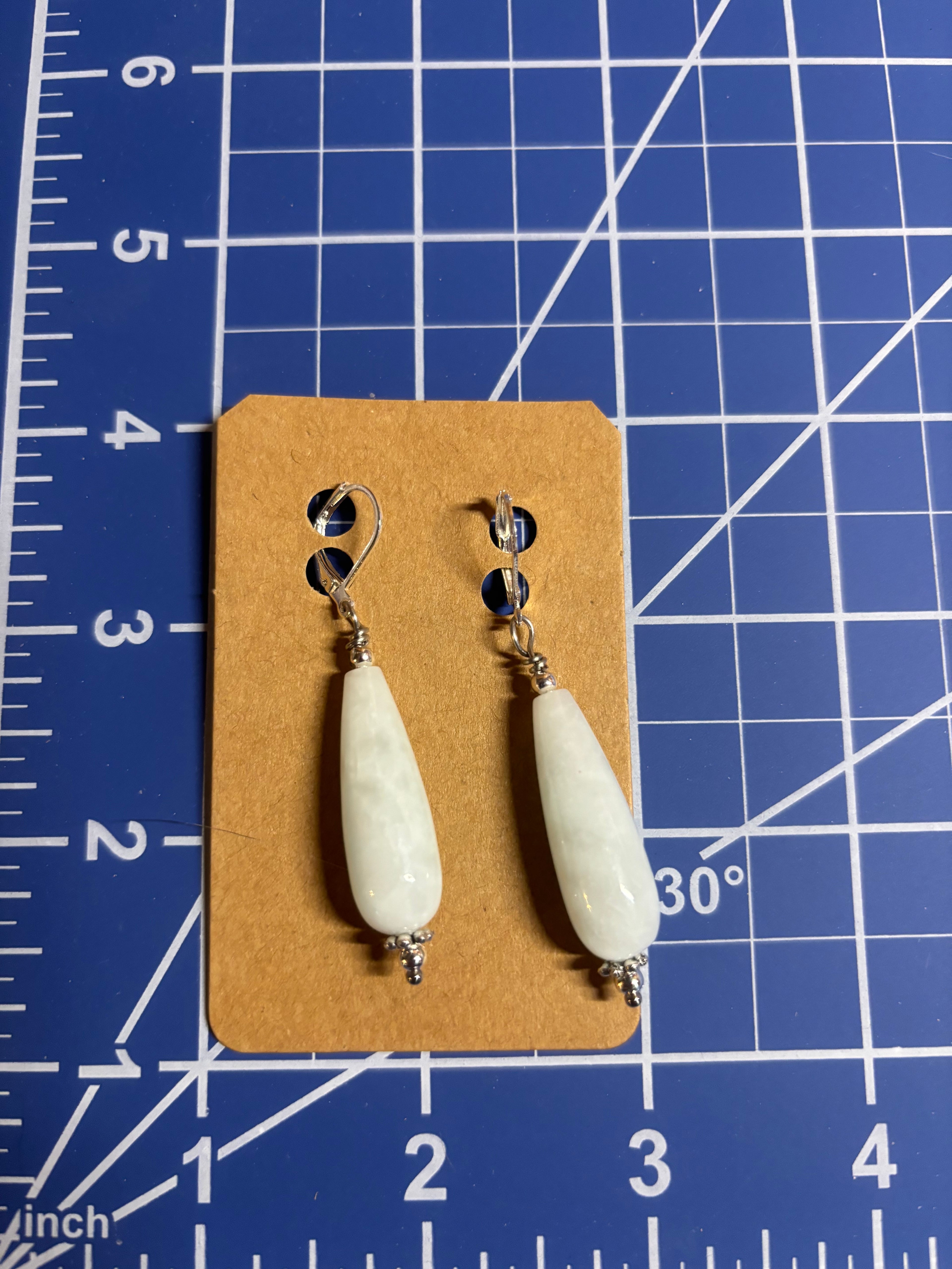 Natural Celestine Gemstone Earrings