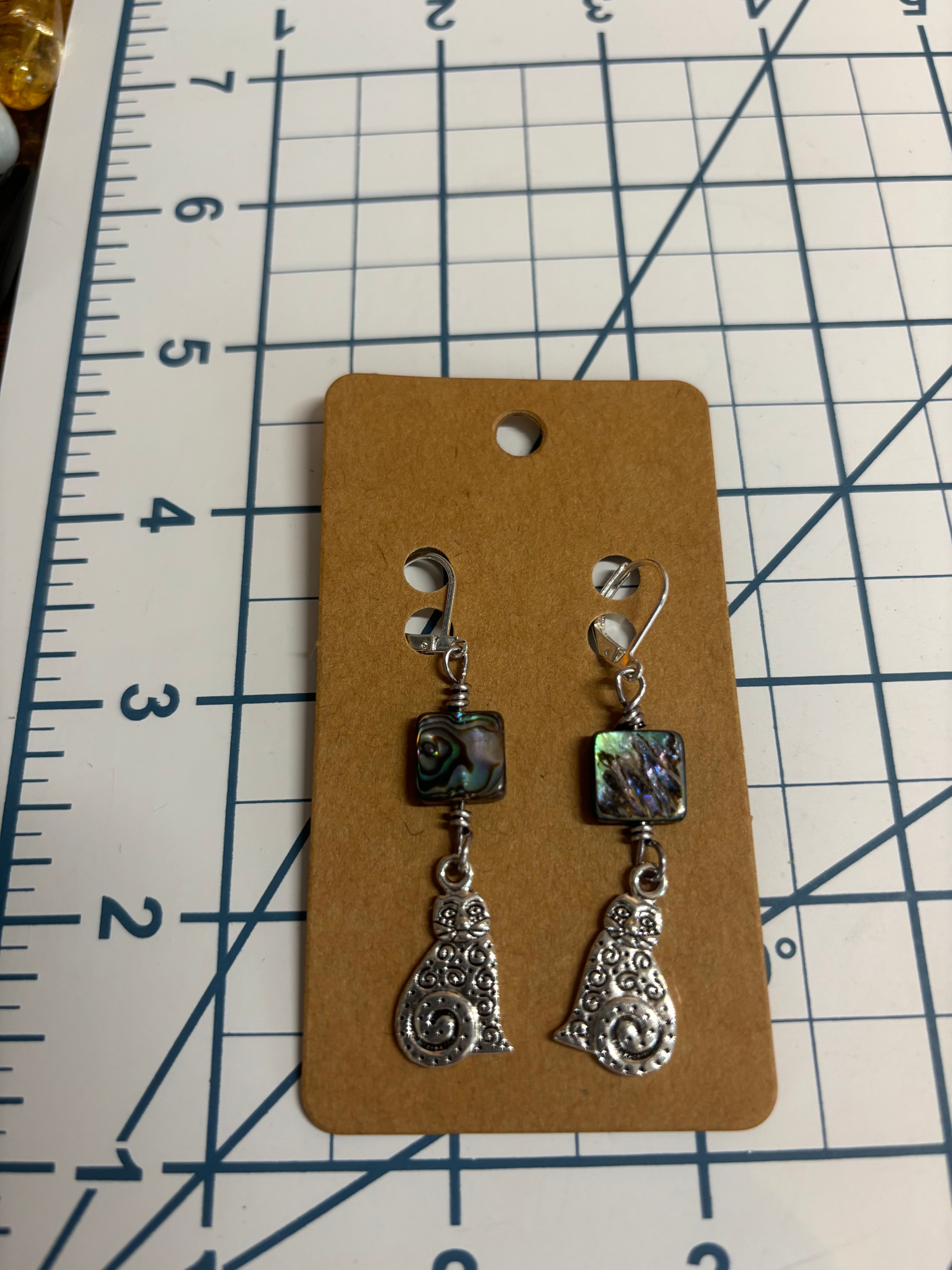 Abalone Spiral Earrings