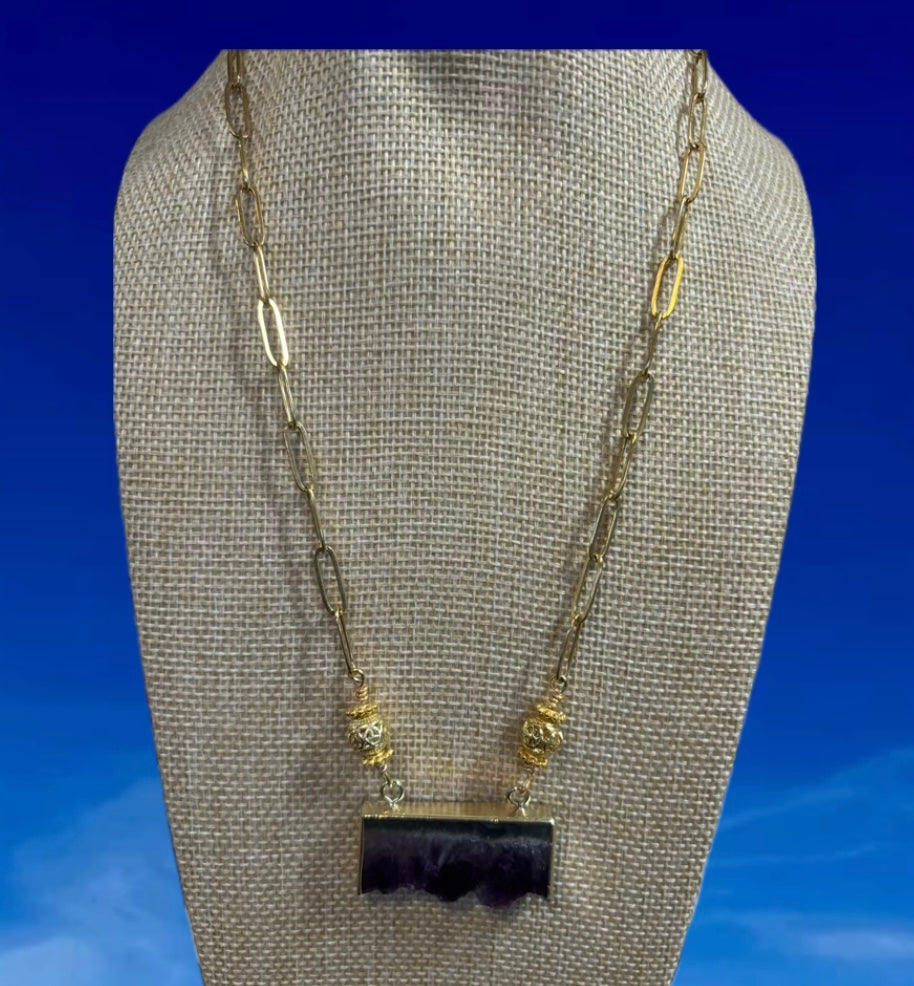 Raw Amethyst Necklace