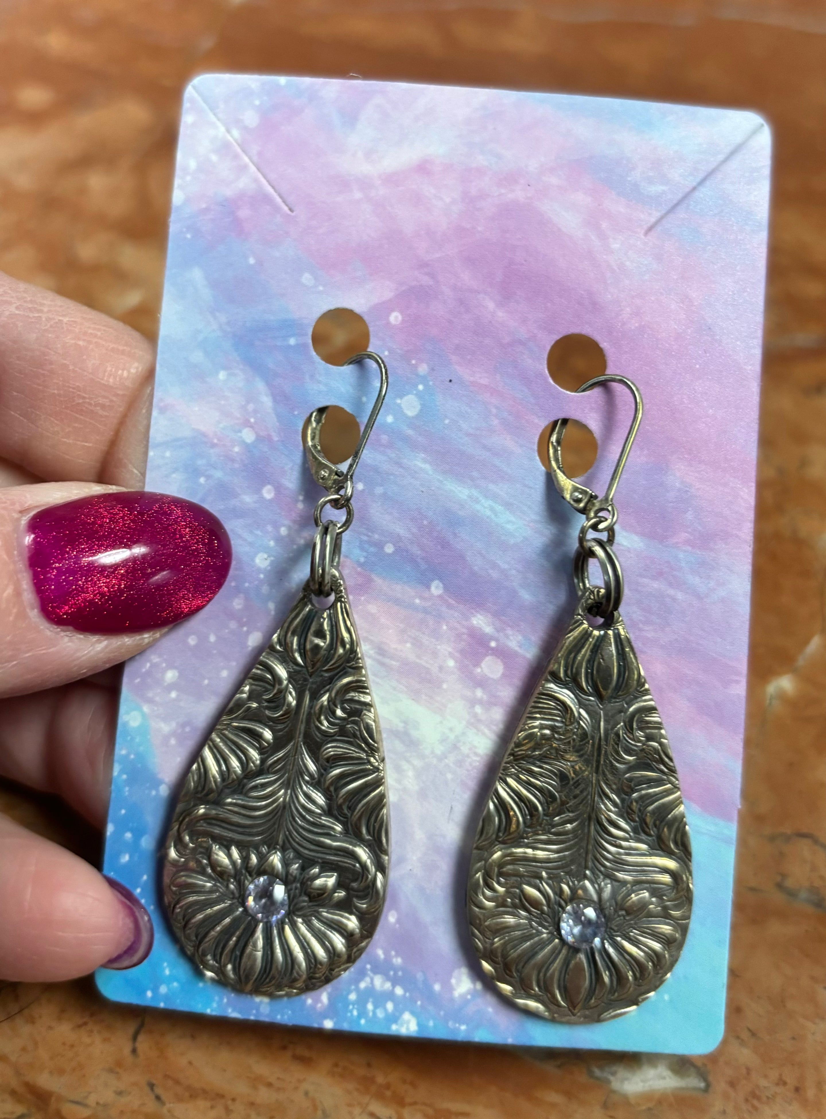 Fine Silver Large Teardrops